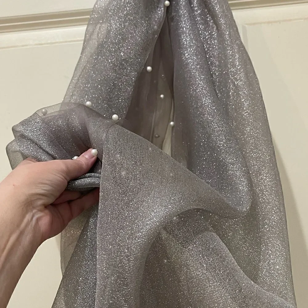 SILVER PEARL Dotted Scarf!